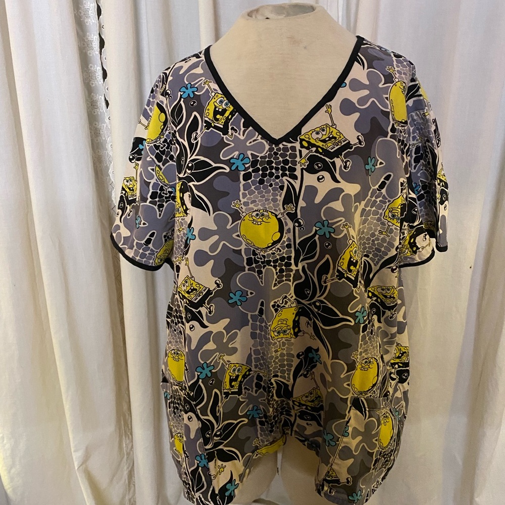 Nickelodeon Women's Short Sleeve Top - Black, Yellow, Blue